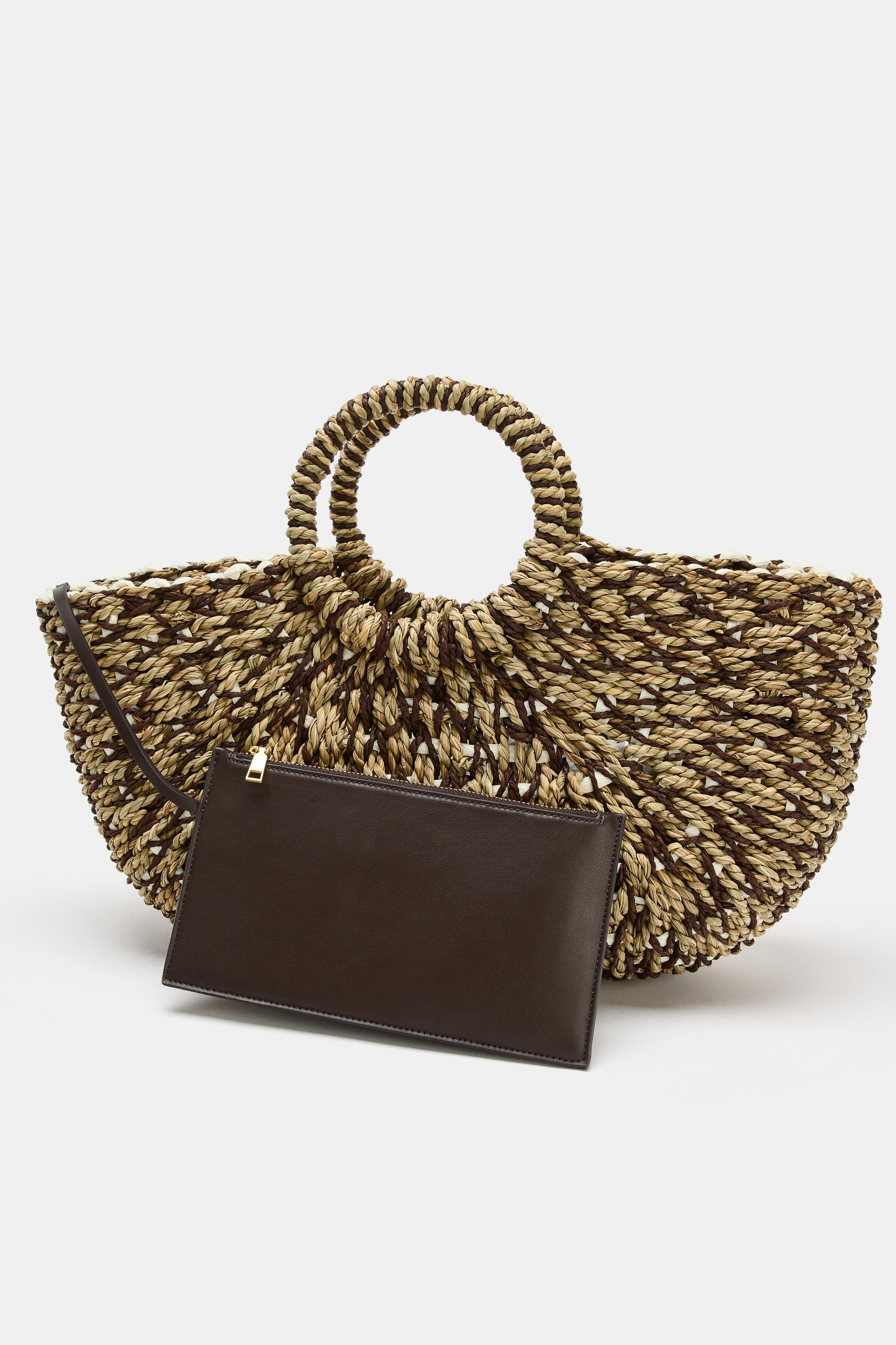Model height: 180 cmHandbag in a tote bag style. Braided effect top in a combination of colours. ... | Zara UK