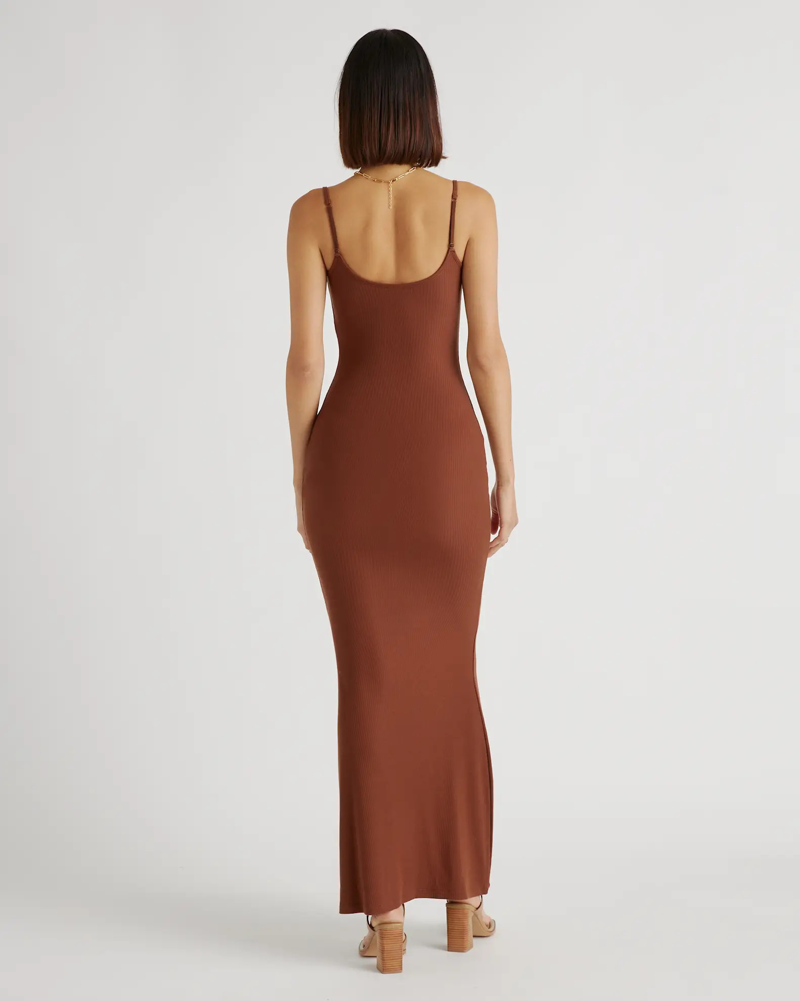 Tencel Rib Knit Maxi Slip Dress | Quince