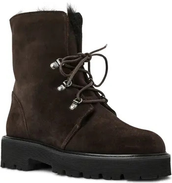 Eva Faux Shearling Cuff Weatherproof Hiker Boot (Women) | Nordstrom