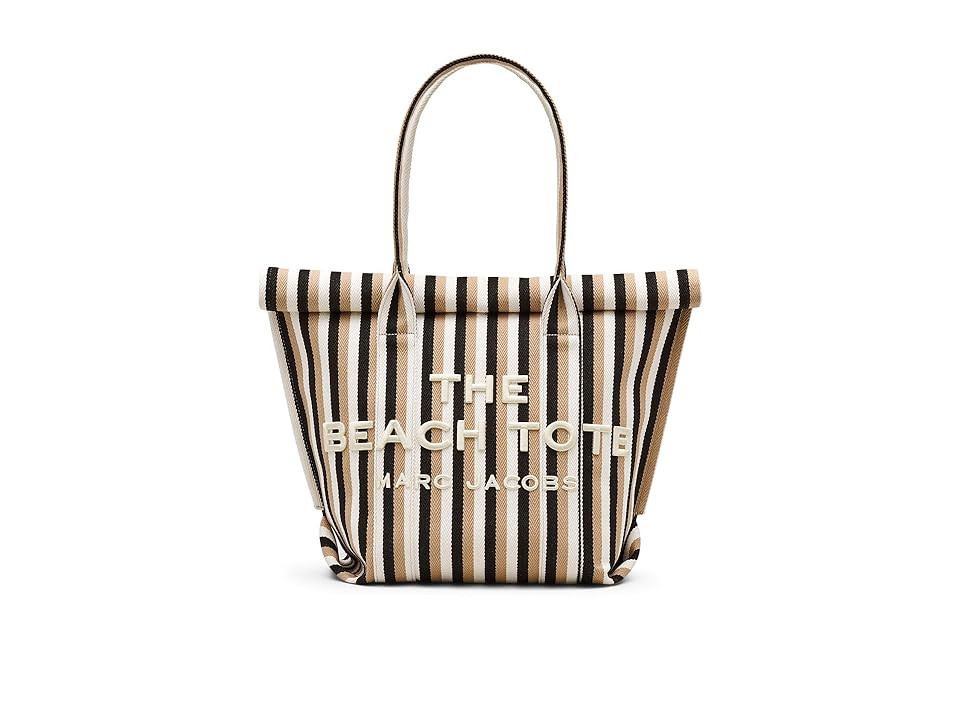 Marc Jacobs The Striped Jacquard Beach Tote Bag Tote Handbags Camel, Cotton/Jacquard | Zappos