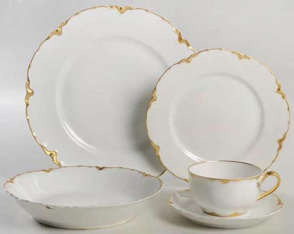 Ranson (Gold Trim) 5 Piece Place Setting by Haviland | Replacements