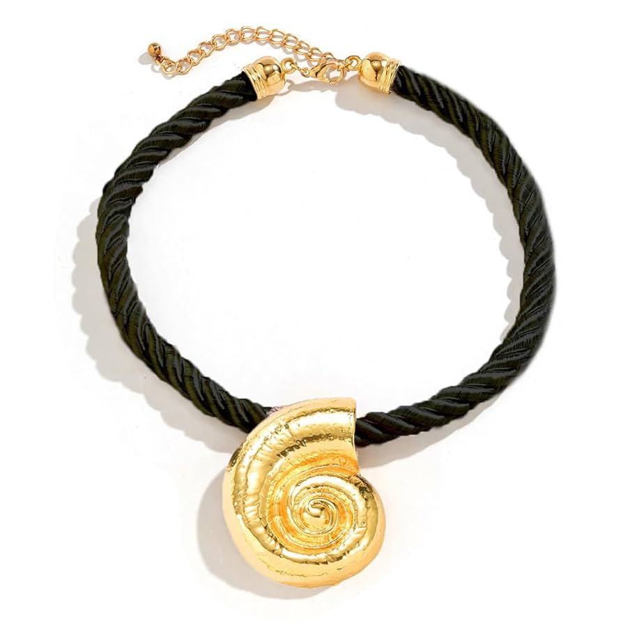 Gold Conch Shell Necklace for Women Halloween Ursula Costume Accessory for Adult Teens Witch Shel... | Amazon (US)