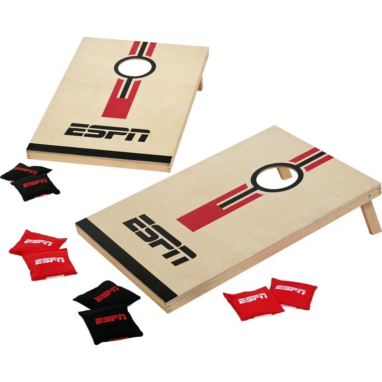 ESPN 36 inch Solid Wood Cornhole Set with All-Weather Bean Bags - Walmart.com | Walmart (US)