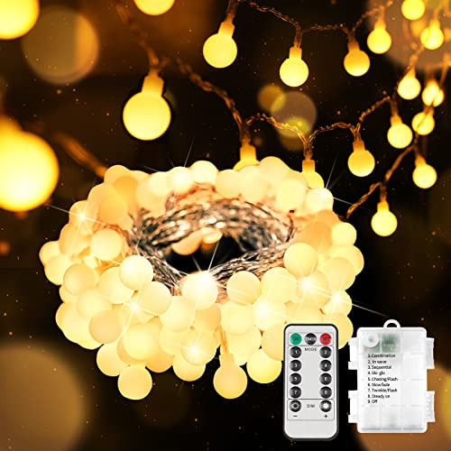 suddus Battery Operated Christmas Lights, 50 Led Twinkle Lights with Remote, Indoor String Lights for Tree, Backyard, Patio, Garden, Party, Bedroom, Living Room, Classroom, Warm White | Amazon (US)