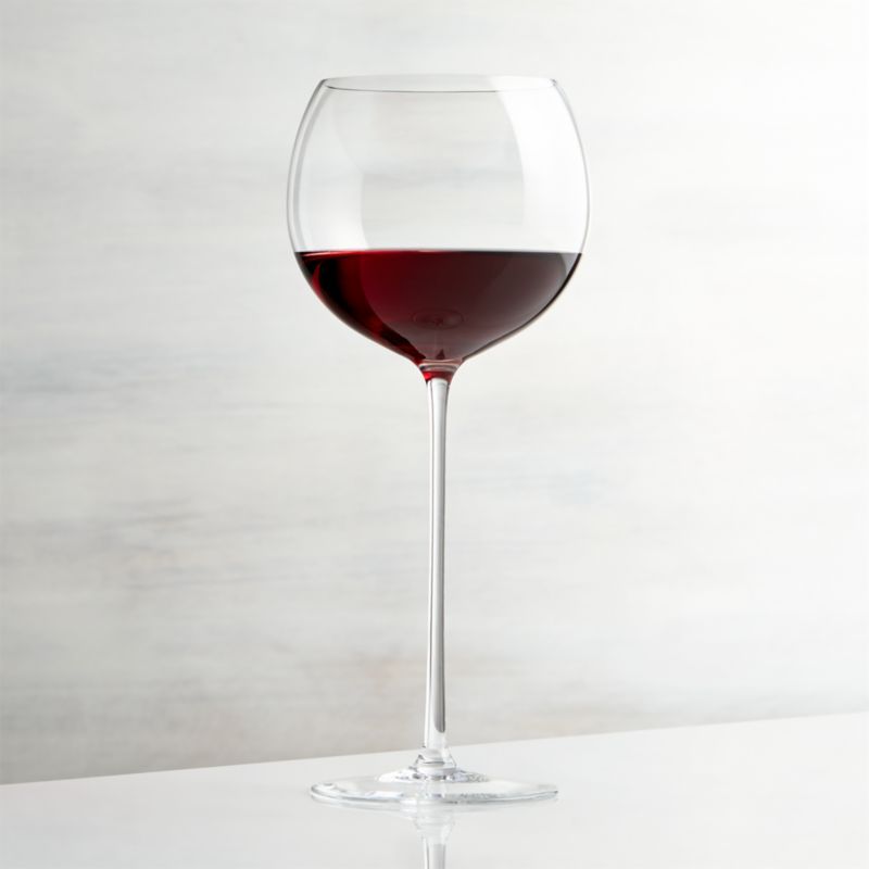 Camille 23 Oz. Long Stem Wine Glass - Red | Crate & Barrel