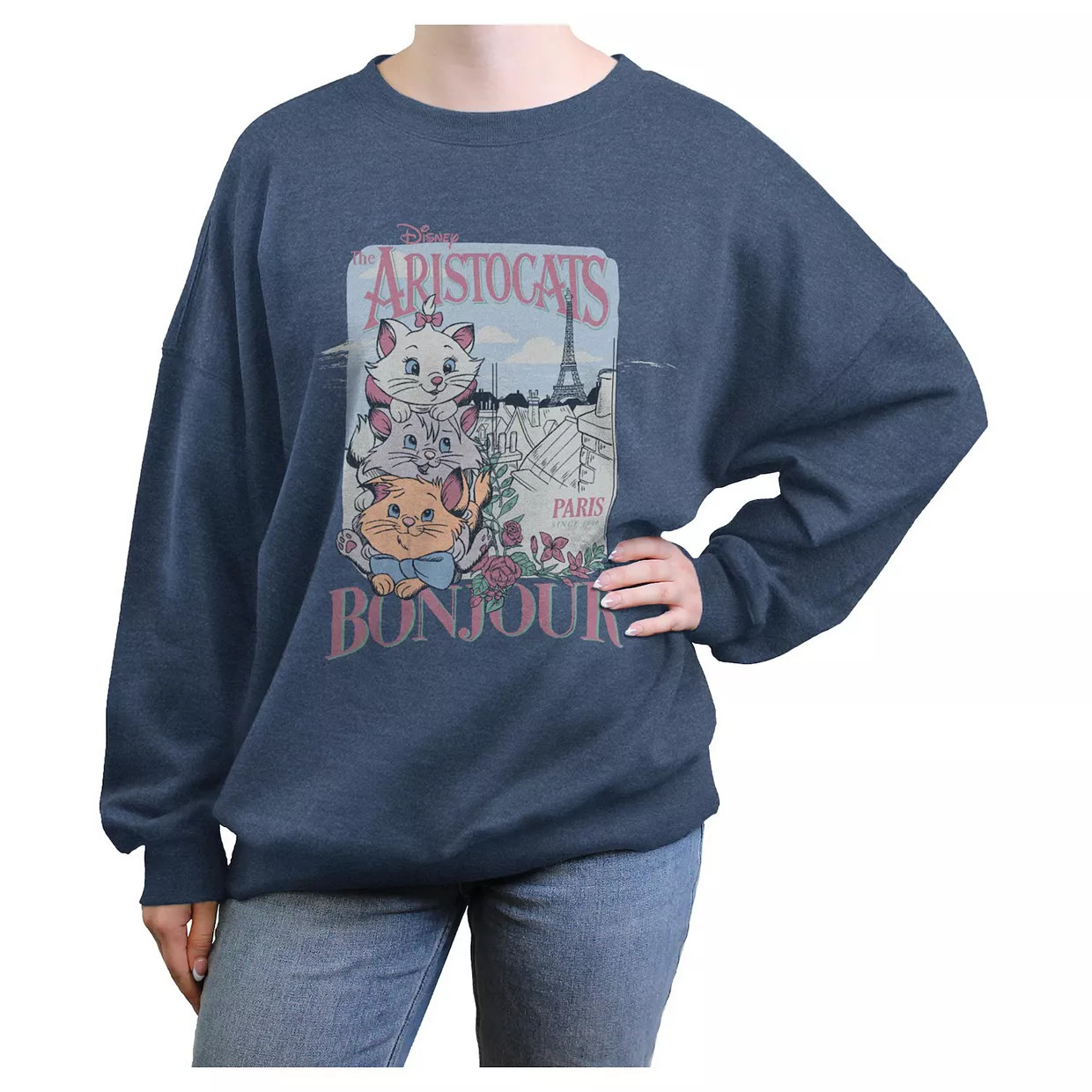 Disney's The Aristocats Bonjour Paris Juniors' Oversized Graphic Pullover | Kohl's