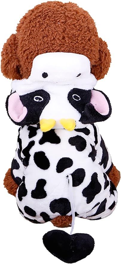Pet Cow Costume Hooded for Small Dogs and Cats (Meddle) | Amazon (US)