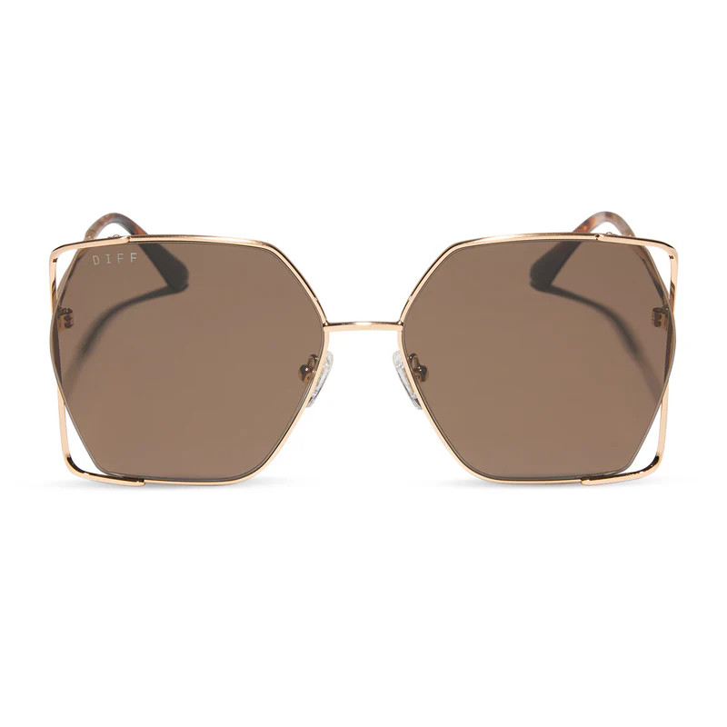 COLOR: champagne grey gradient sunglasses | DIFF Eyewear