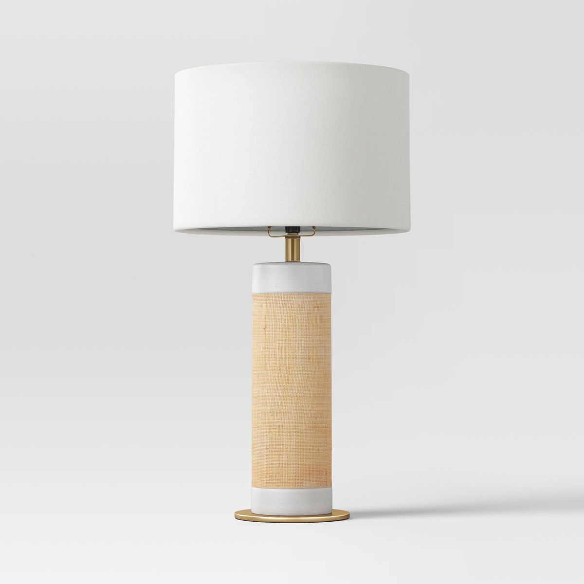 Ceramic Table Lamp with Natural Wrap White - Threshold™ | Target