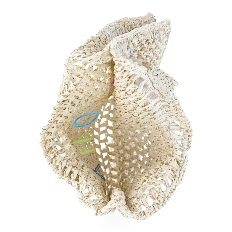 No Boundaries Women's Festival Straw Tote Bag, Natural Aloha | Walmart (US)