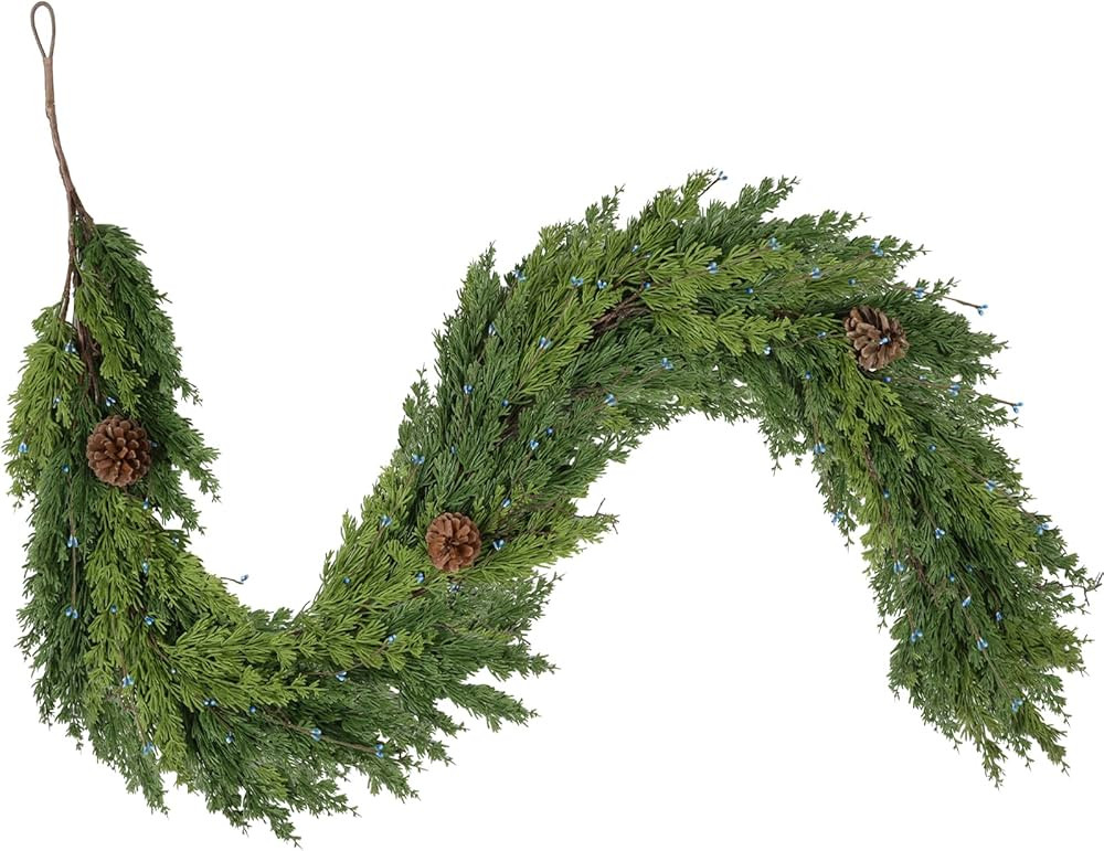 6 FT Cedar Garland - Artificial Christmas Garland with Pine Cones Berry for Christmas Decorations... | Amazon (US)