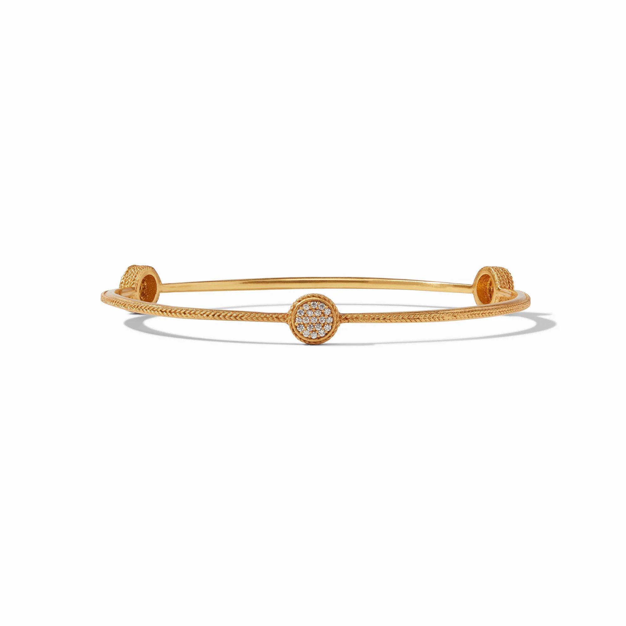 Windsor Pavé Thin Gold Bangle Bracelet | Julie Vos | Julie Vos