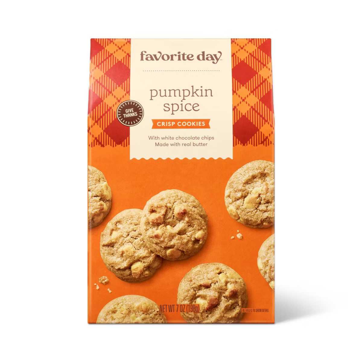 Harvest Pumpkin Spice White Chocolate Chip Crisp Cookies - 7oz - Favorite Day™ | Target