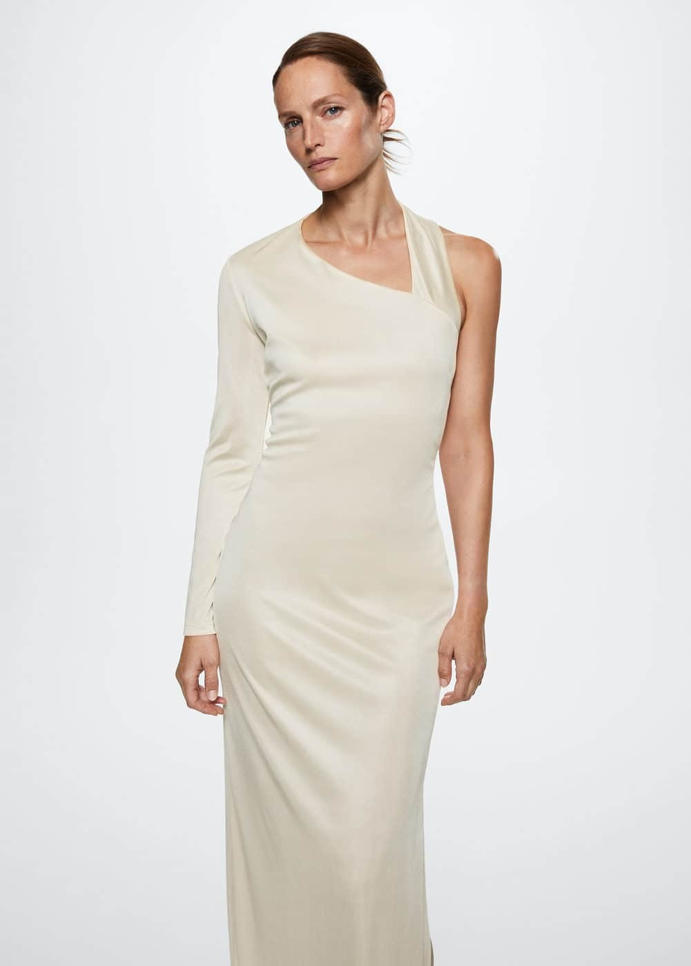 Long asymmetric dress -  Women | Mango USA | MANGO (US)