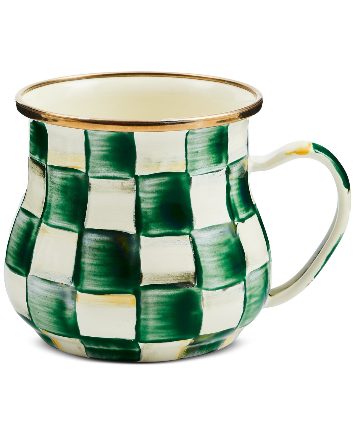 Mackenzie-Childs Emerald Check Mug - Emerald | Macy's