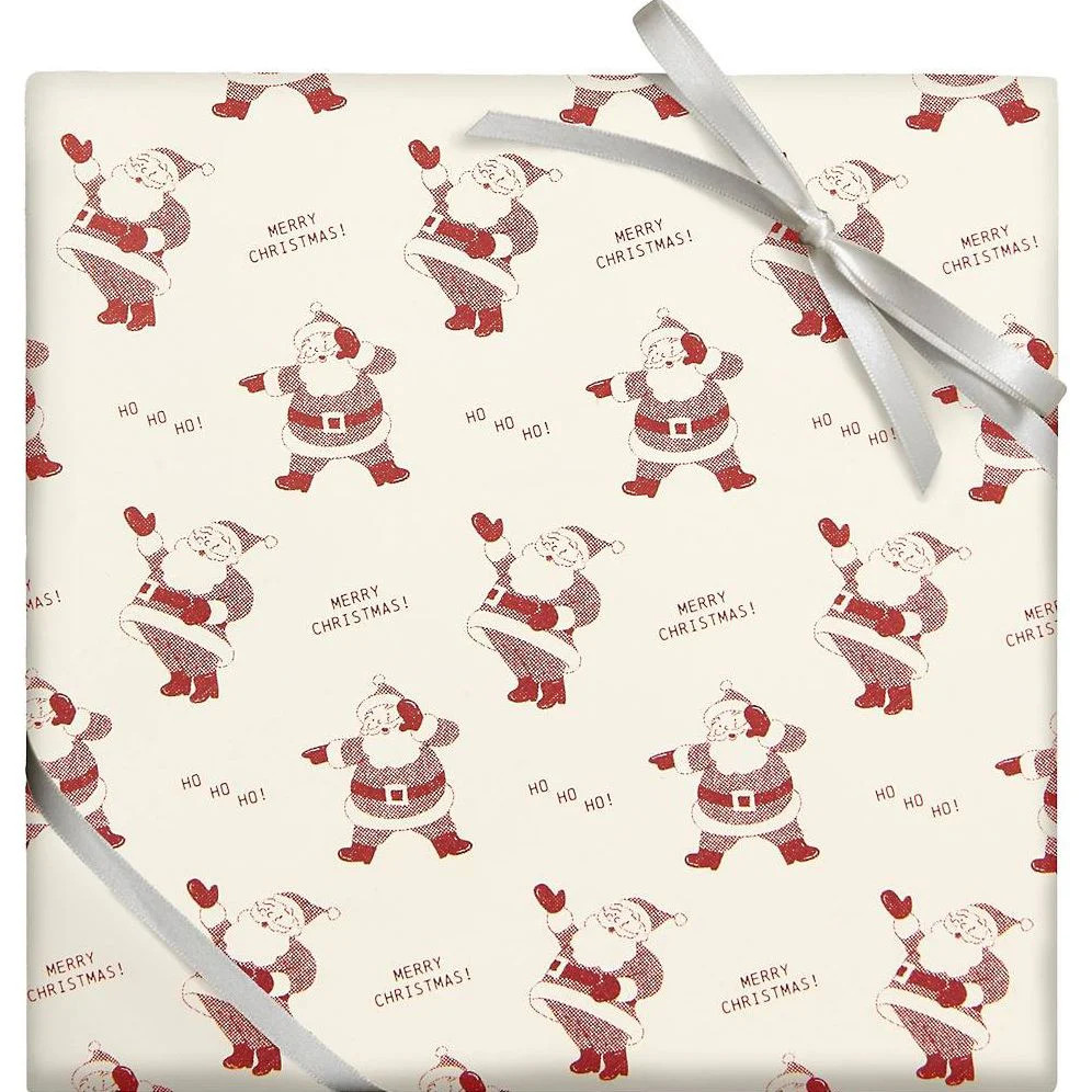 Newsprint Santas Continuous Roll Wrap | Paper Source
