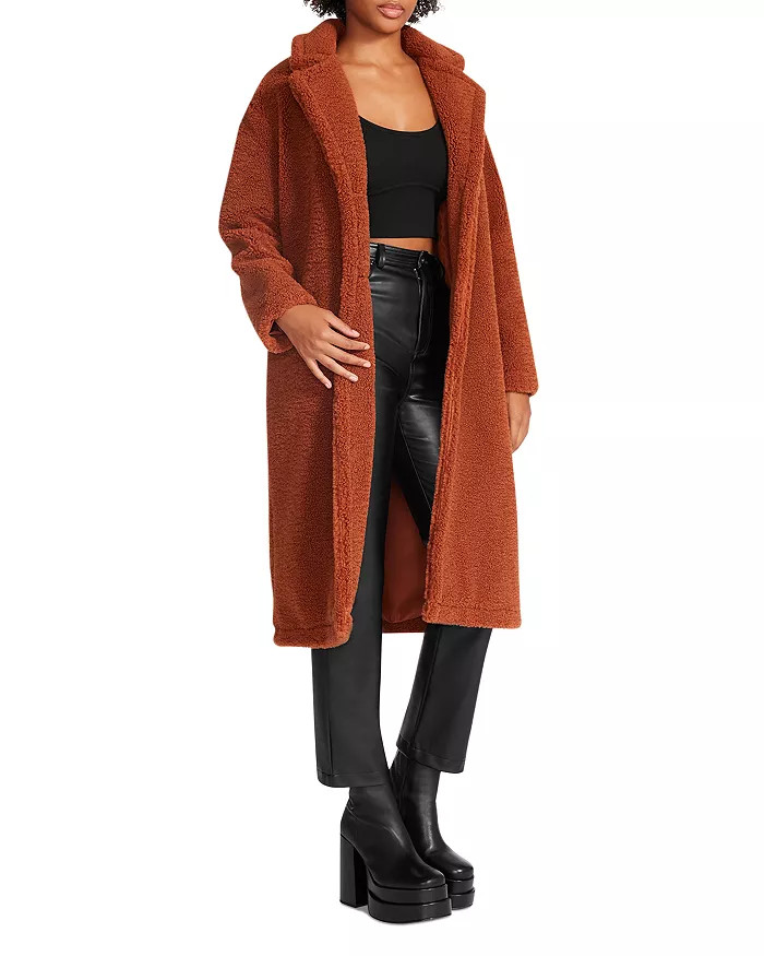 STEVE MADDEN Saide Long Sherpa Coat Back to Results -  Women - Bloomingdale's | Bloomingdale's (US)