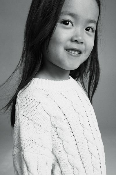 Cable-knit Chenille Dress - Natural white - Kids | H&M US | H&M (US + CA)