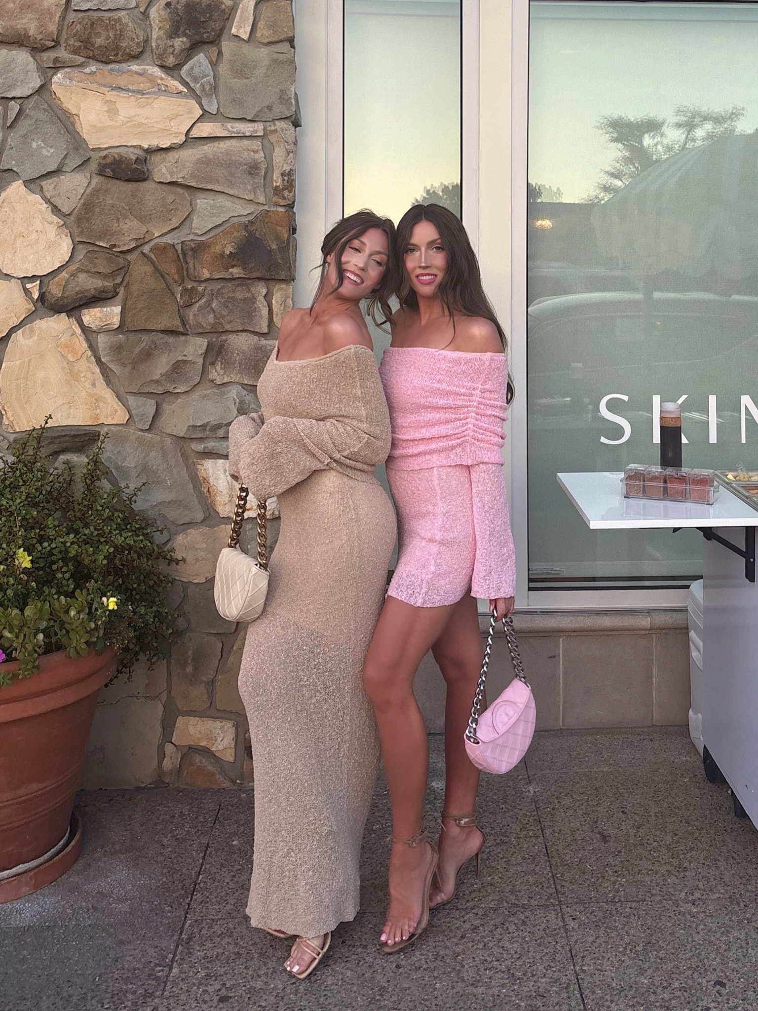 Both wearing size Small