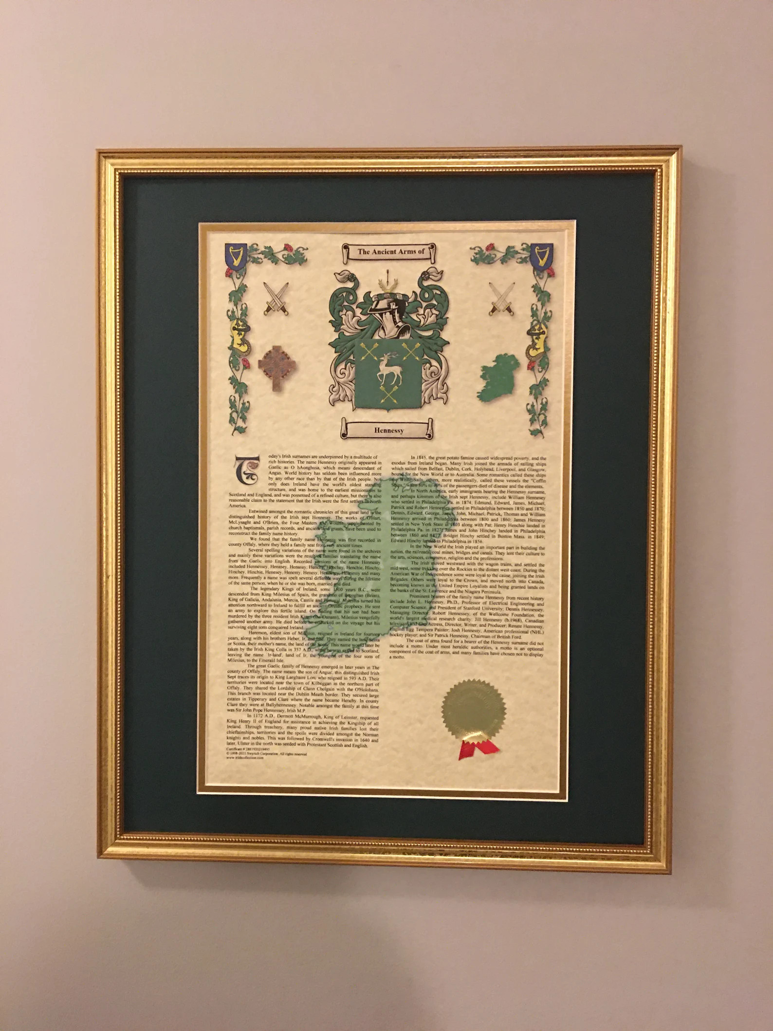 Irish Coat of Arms Crest & Last Name History, Irish Surname History, Irish Gifts - Etsy | Etsy (US)