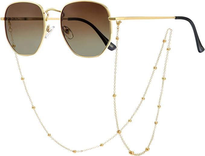 Veda Tinda Vision Polarized Square Sunglasses Women Men Trendy Retro Metal Frame With Sunglasses ... | Amazon (US)