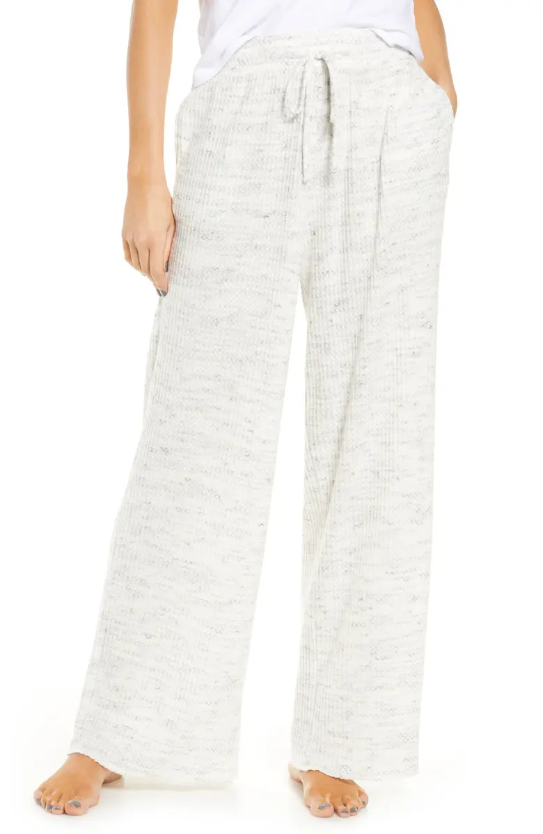Waffle Knit Wide Leg Lounge Pants | Nordstrom
