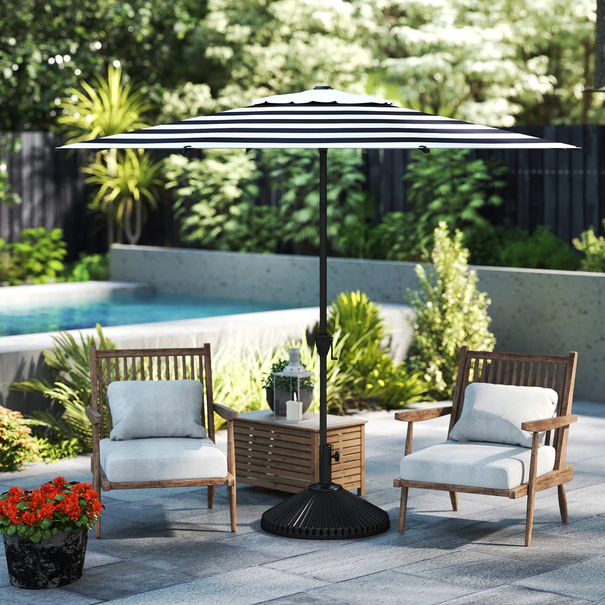 Lyon Market Umbrella with Crank Lift | Wayfair North America