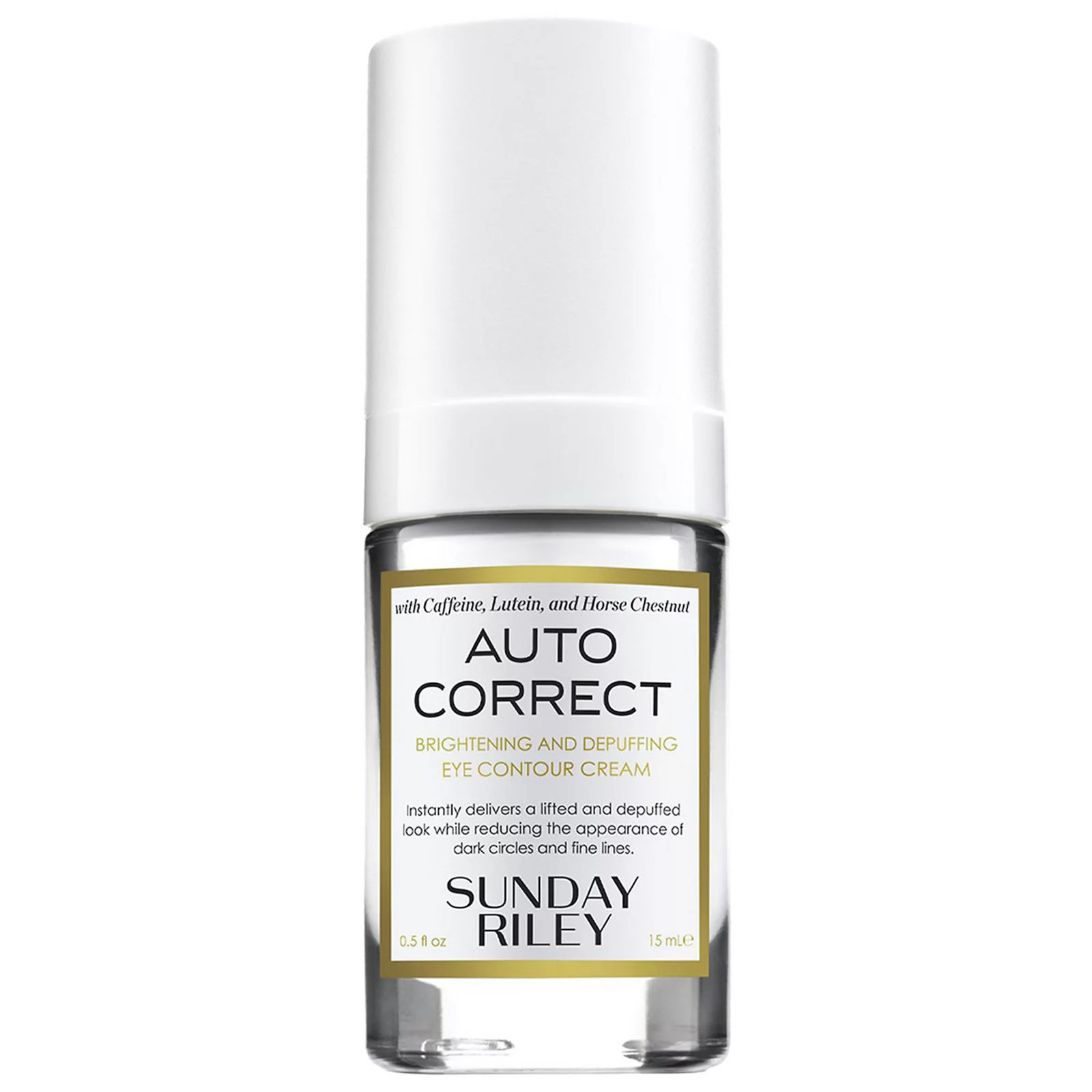 SUNDAY RILEY Auto Correct Brightening + Depuffing Eye Cream for Dark Circles, Size: .5 Oz, None | Kohl's