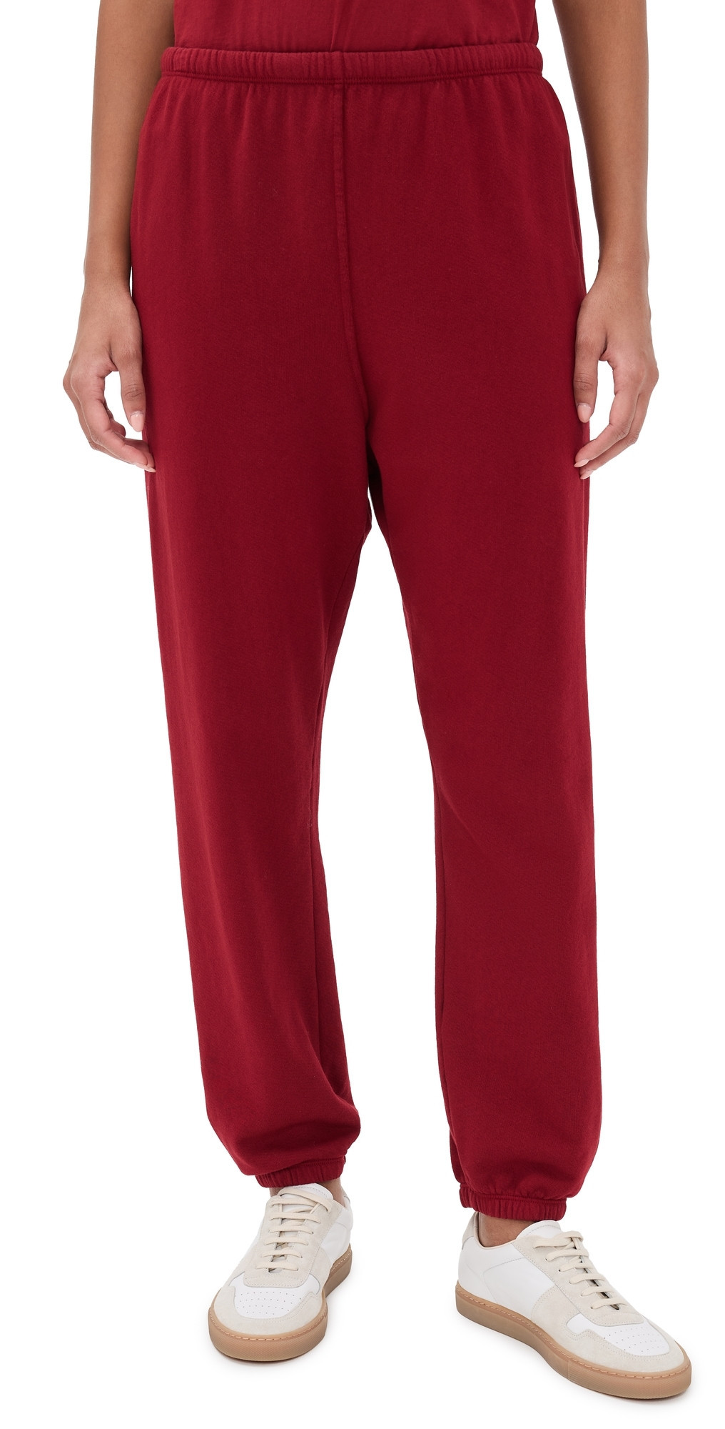 perfectwhitetee French Terry Easy Sweatpants Maple M | Shopbop