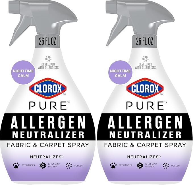 Clorox PURE Allergen Neutralizer Fabric and Carpet Spray, Nighttime Calm, 26 Fluid Ounces (Pack o... | Amazon (US)