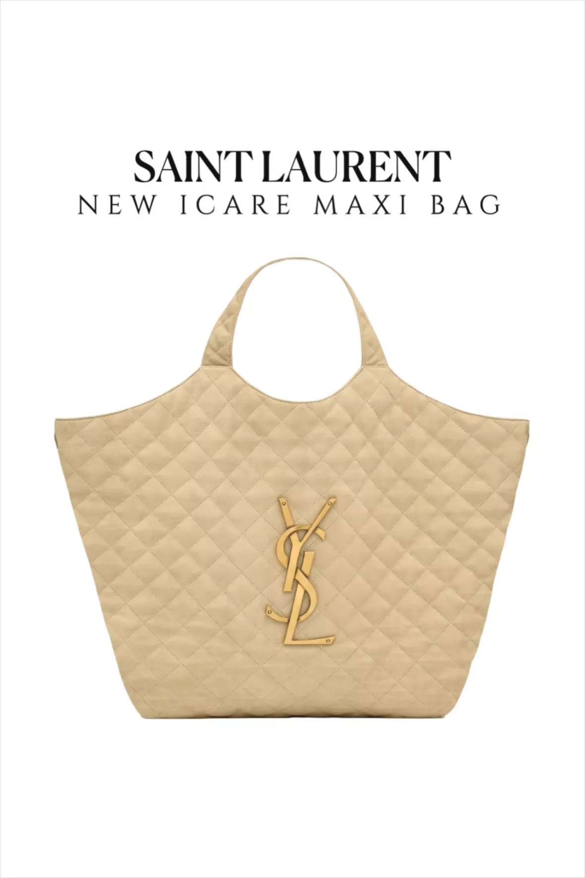Saint Laurent Quilted Icare Shopper Bag
