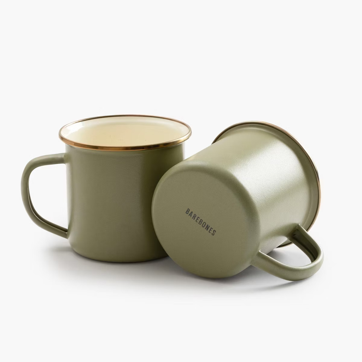 Barebones Enamelware 2-Tone Dining Collection - Olive Drab | Target