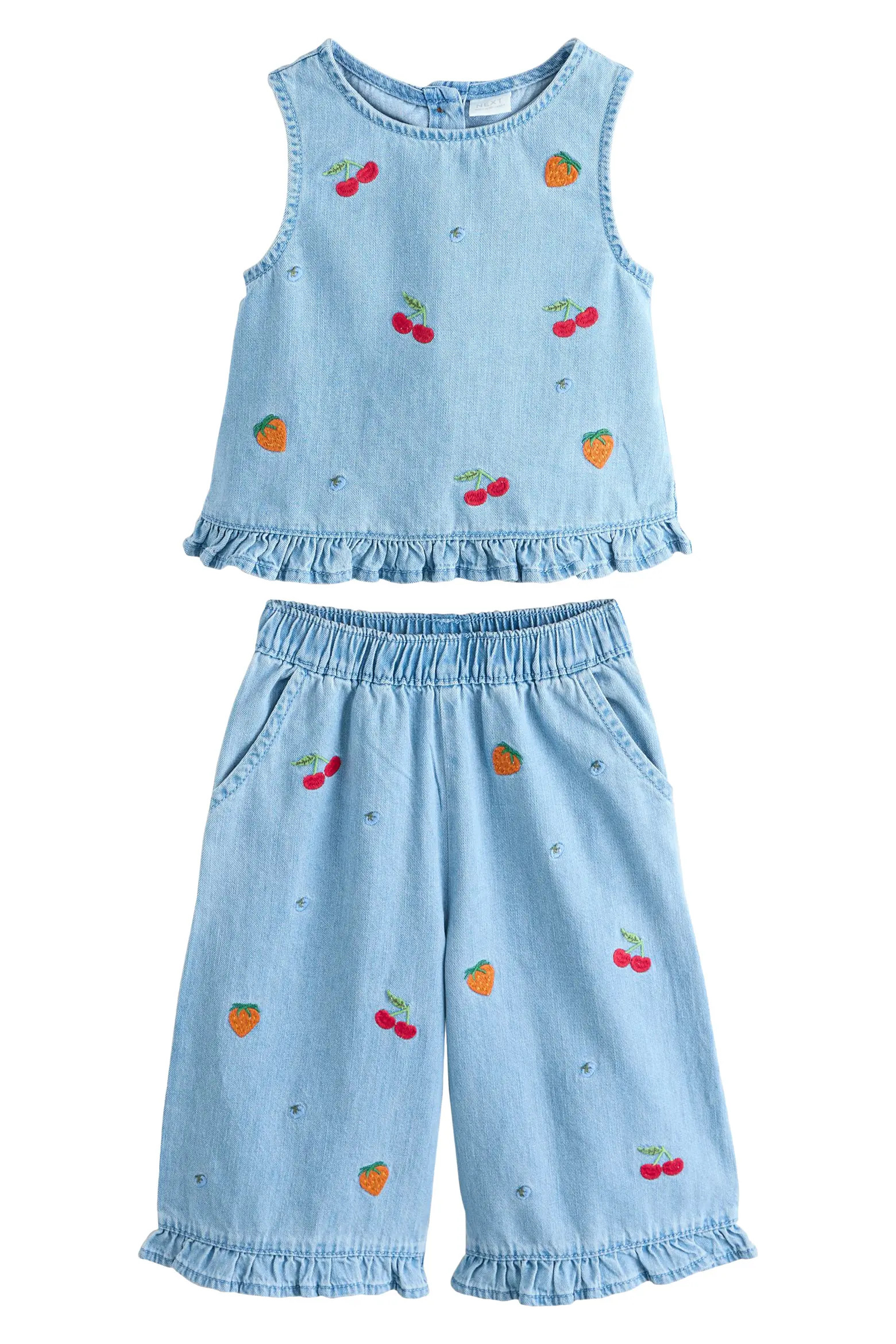 Kids' Embroidered Denim Tank & Pants Set (Women) | Nordstrom | Nordstrom