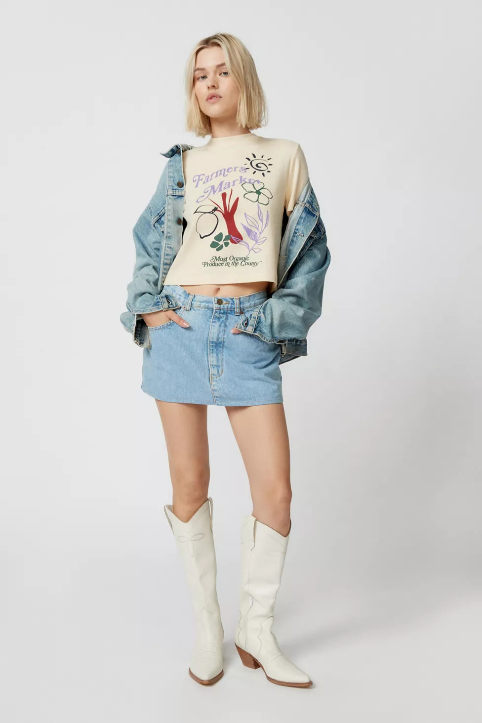 Farmers Market Boxy Baby Tee | Urban Outfitters (US and RoW)