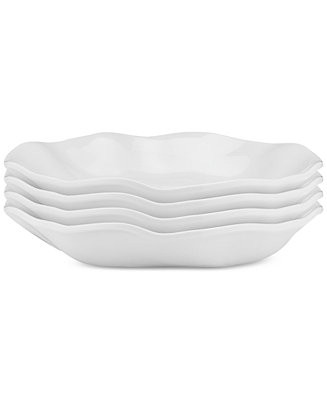 Ruffle Melamine Round Dinner Bowls, Set of 4 | Macy's