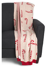 Handcrafted Candy Cane Throw | Global Home | Marshalls | Marshalls