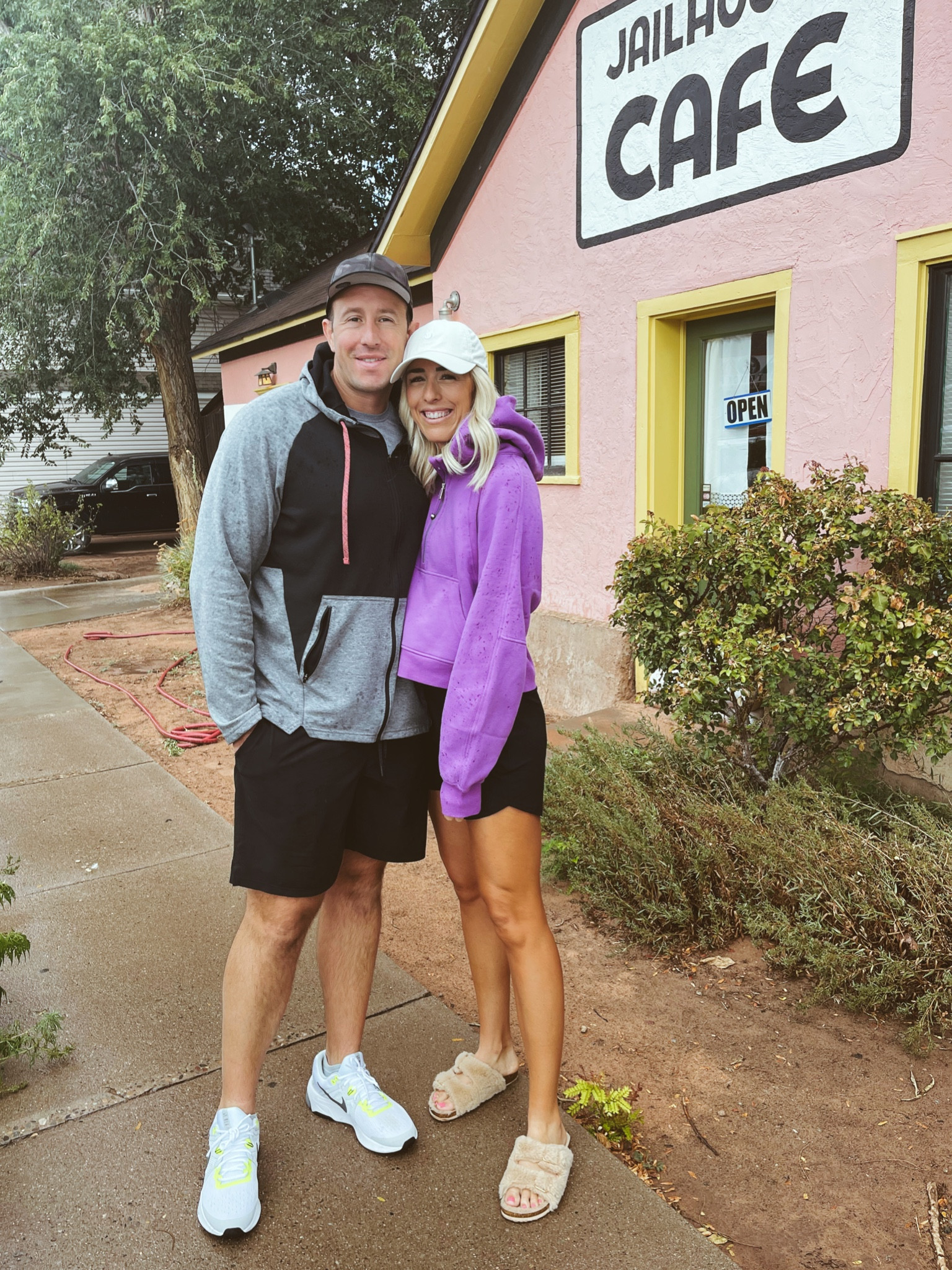 Spring purple half zip + hiking shorts + cozy sandals.. 

#LTKSeasonal #LTKfit #LTKstyletip