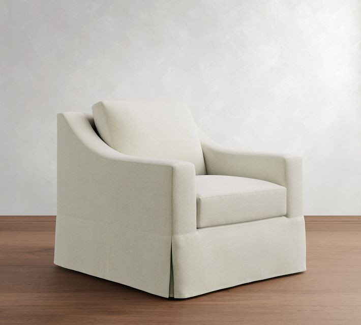 York Slope Arm Slipcovered Chair | Pottery Barn (US)