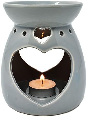 Piquaboo Ceramic Large Oil Burner Wax Tart Melt (Grey) | Amazon (UK)