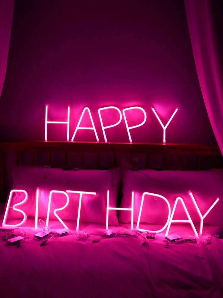 SHEIN BASIC LIVING 1pc English Alphabet Neon Light | SHEIN