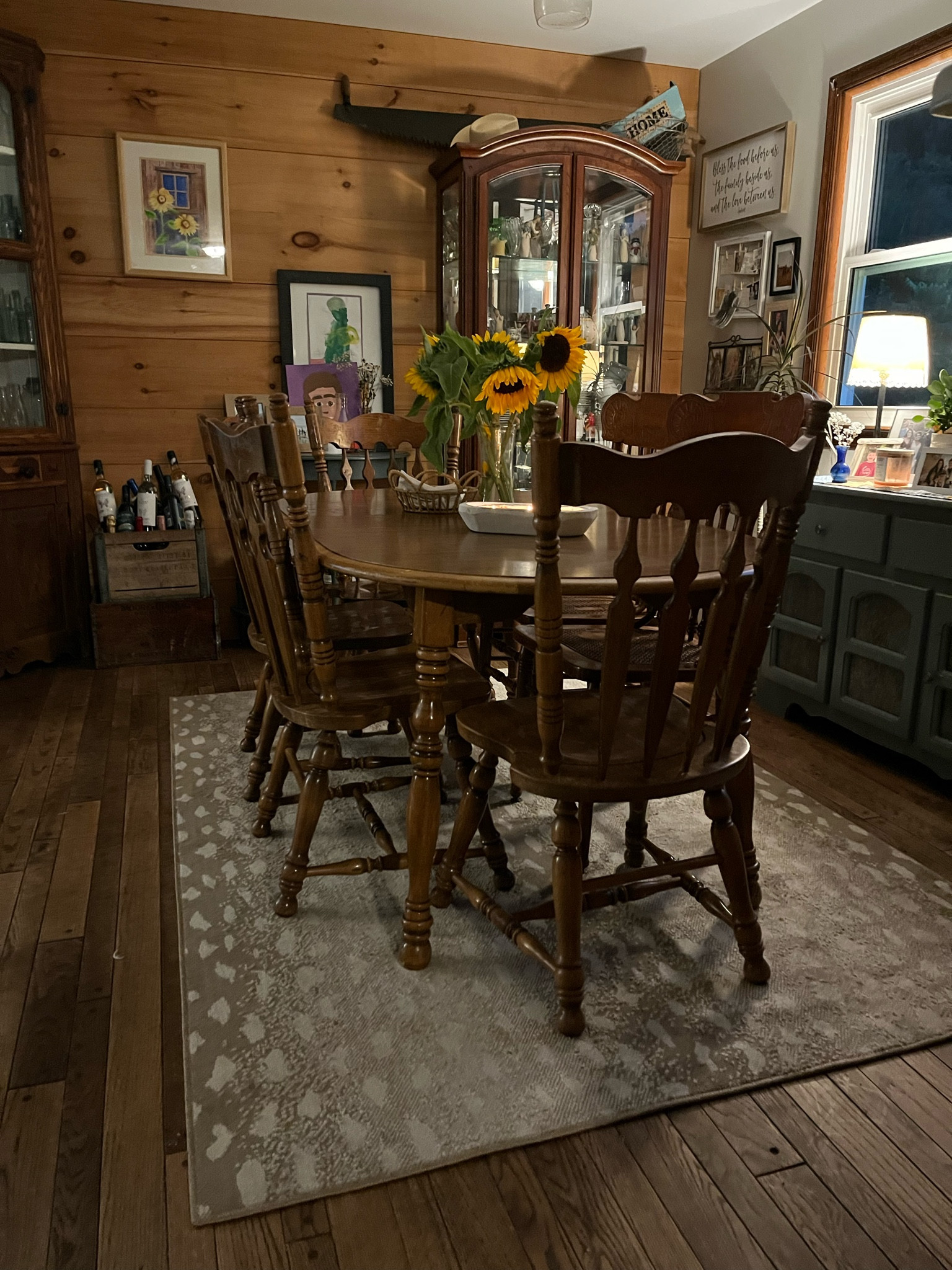 I love the coziness of our dining room 🤍 this faux deer pattern rug from Covered by Rugs really brings it all together for me too. 🤍✨ 

#rugs #home #homedecor #interiordesign 

#LTKSummerSales #LTKHome #LTKFamily