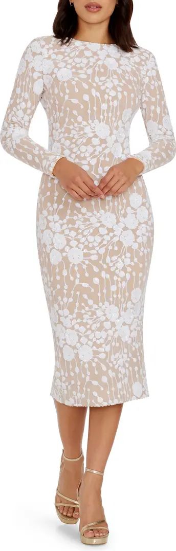 Emery Sequin Long Sleeve Body-Con Midi Dress | Nordstrom