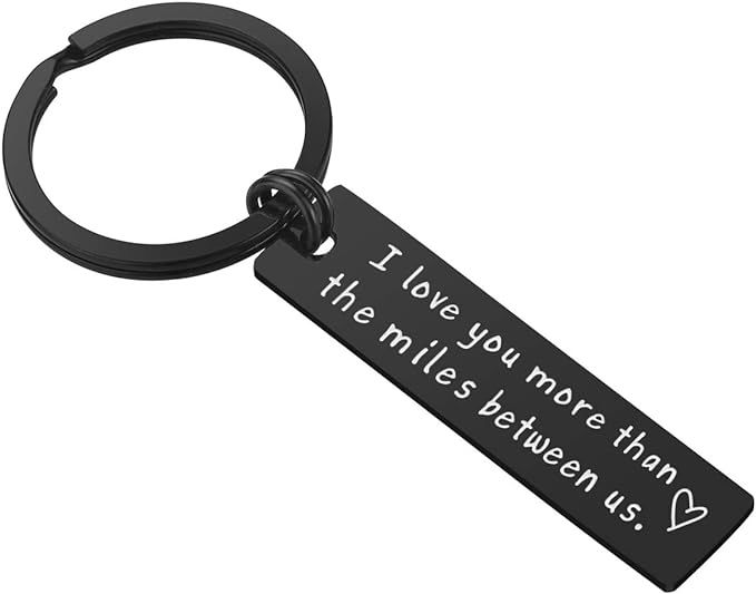 Long Distance Relationship Gifts Keychain - I Love You More Than The Miles Between Us Gifts for B... | Amazon (US)