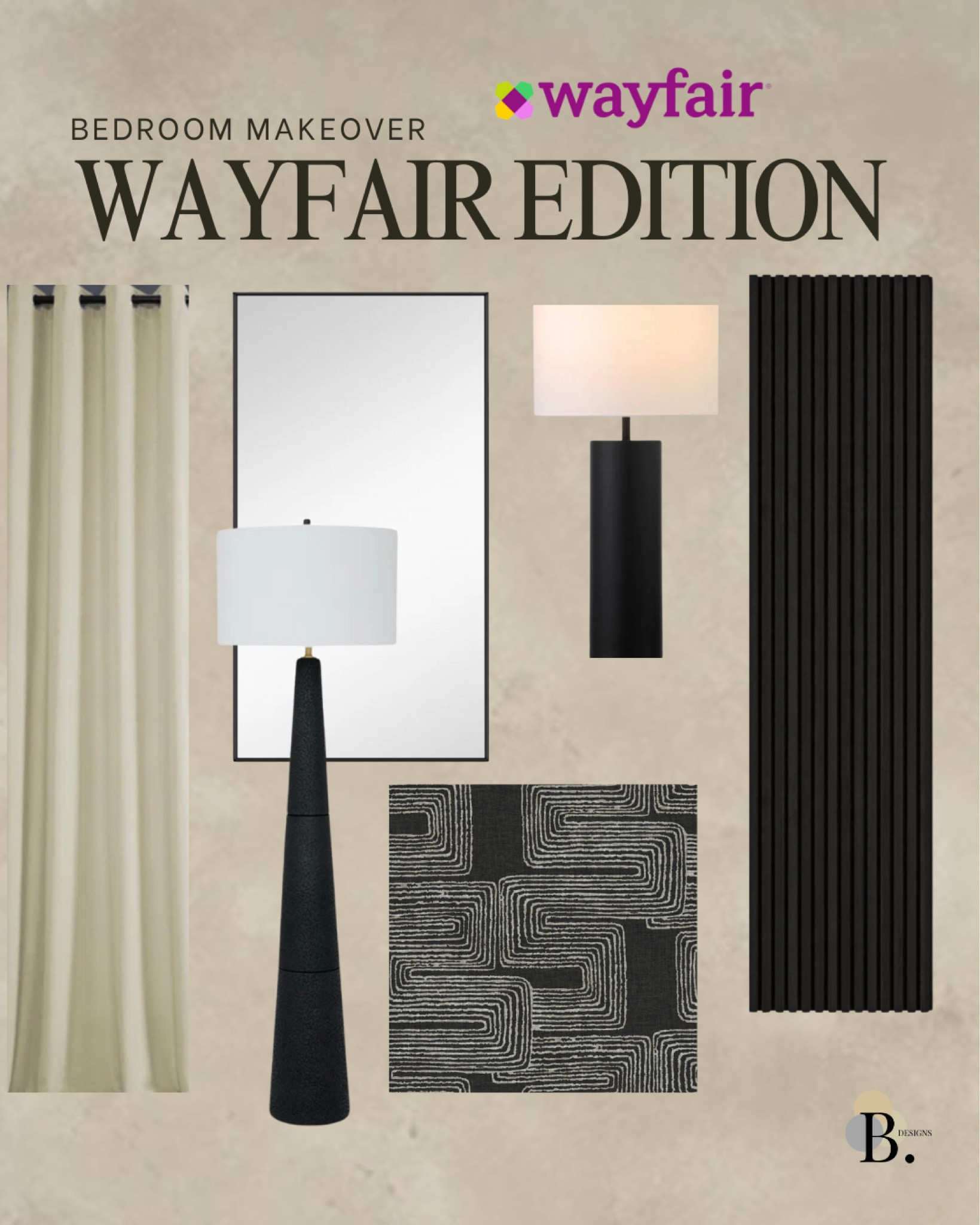 Quick and easy bedroom makeover using pieces from @wayfair. #wayfair #wayfairpartner happy shopping! 