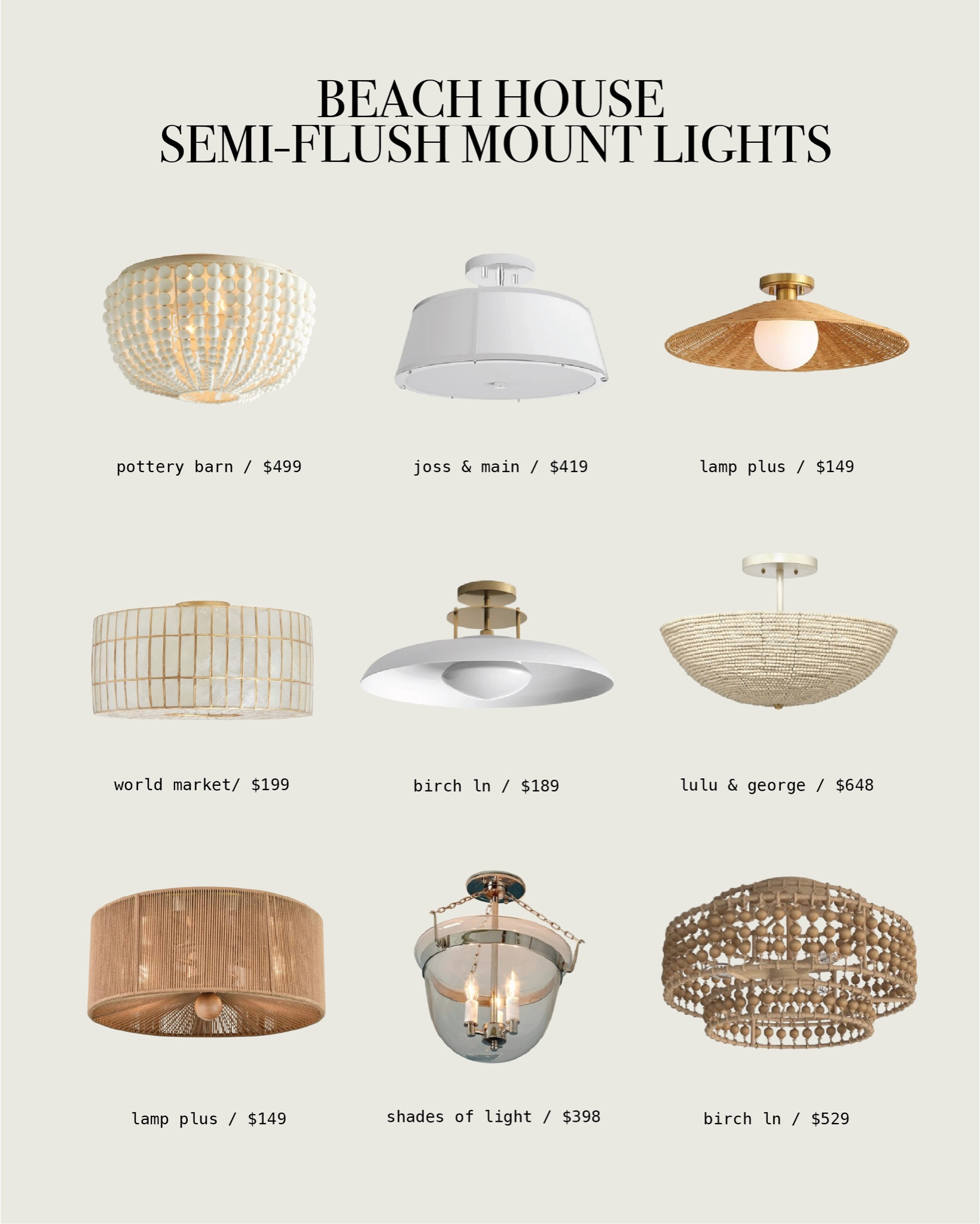 Dreaming of beach house designs on this snowy day. Here are some coastal, semi flush mount light ideas!

#LTKHome #LTKStyleTip