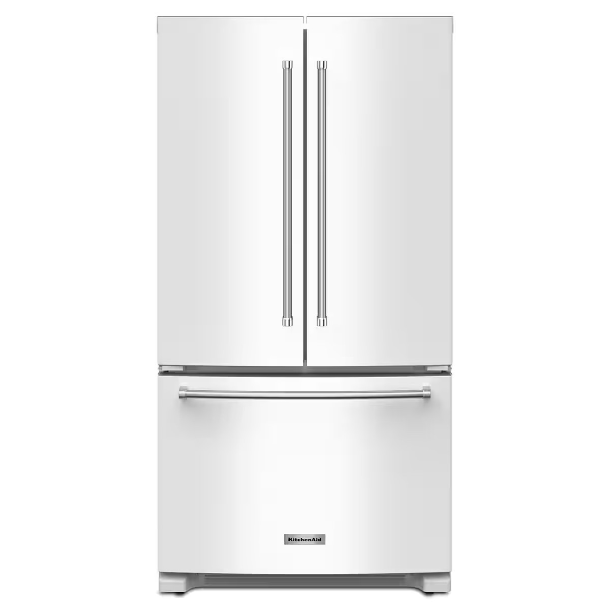 KitchenAid - 20 cu. ft. 36-Inch Width Counter-Depth French Door Refrigerator with Interior Dispense - White | Best Buy U.S.