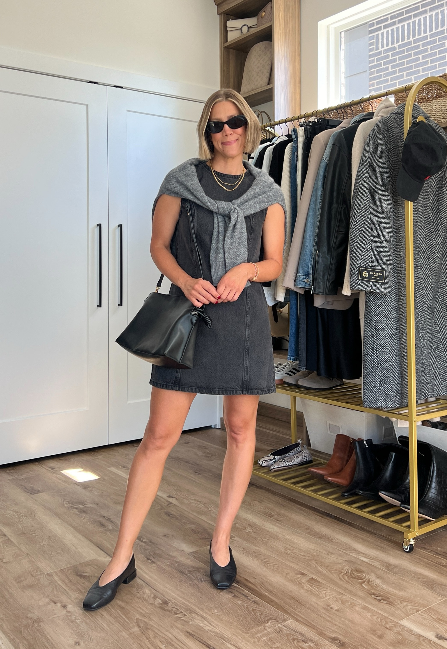 Wearing small/regular dress, medium sweater, flats 7.5 (sized down 1/2)

#LTKStyleTip #LTKFindsUnder50 #LTKFindsUnder100