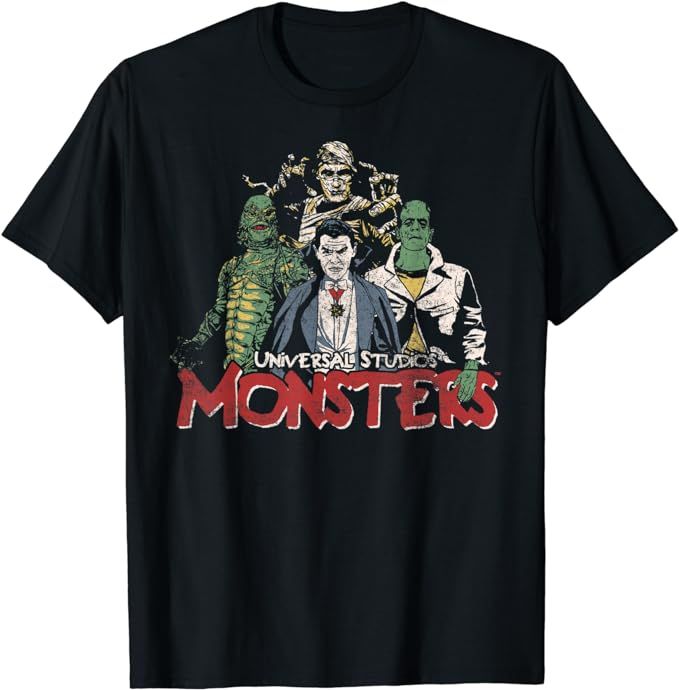 Universal Monsters Vintage Group Shot T-Shirt | Amazon (US)