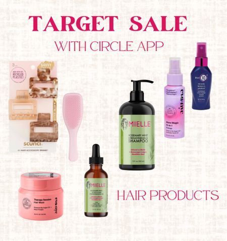 Current circle app sale at Target! Hair care product finds. Limited time sale! Get your shampoo, masks, etc. while supplies and sale lasts  

#LTKbeauty #LTKsalealert #LTKxTarget