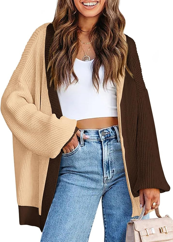 PRETTYGARDEN Fall Cardigan for Women 2024 Casual Long Sleeve Open Front Cable Knit Sweater Outerw... | Amazon (US)